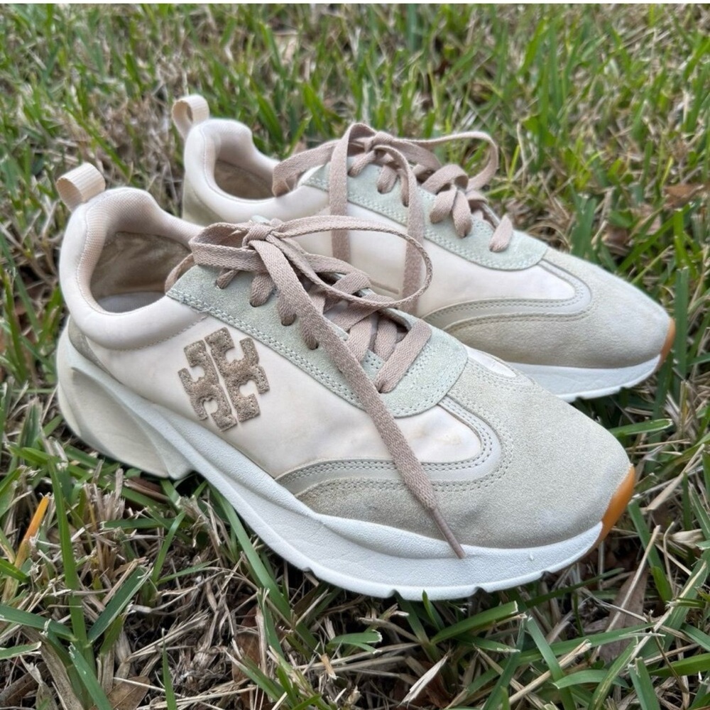 Tory Burch Good Luck Trainers Sneakers Size 10 - Picture 3 of 9